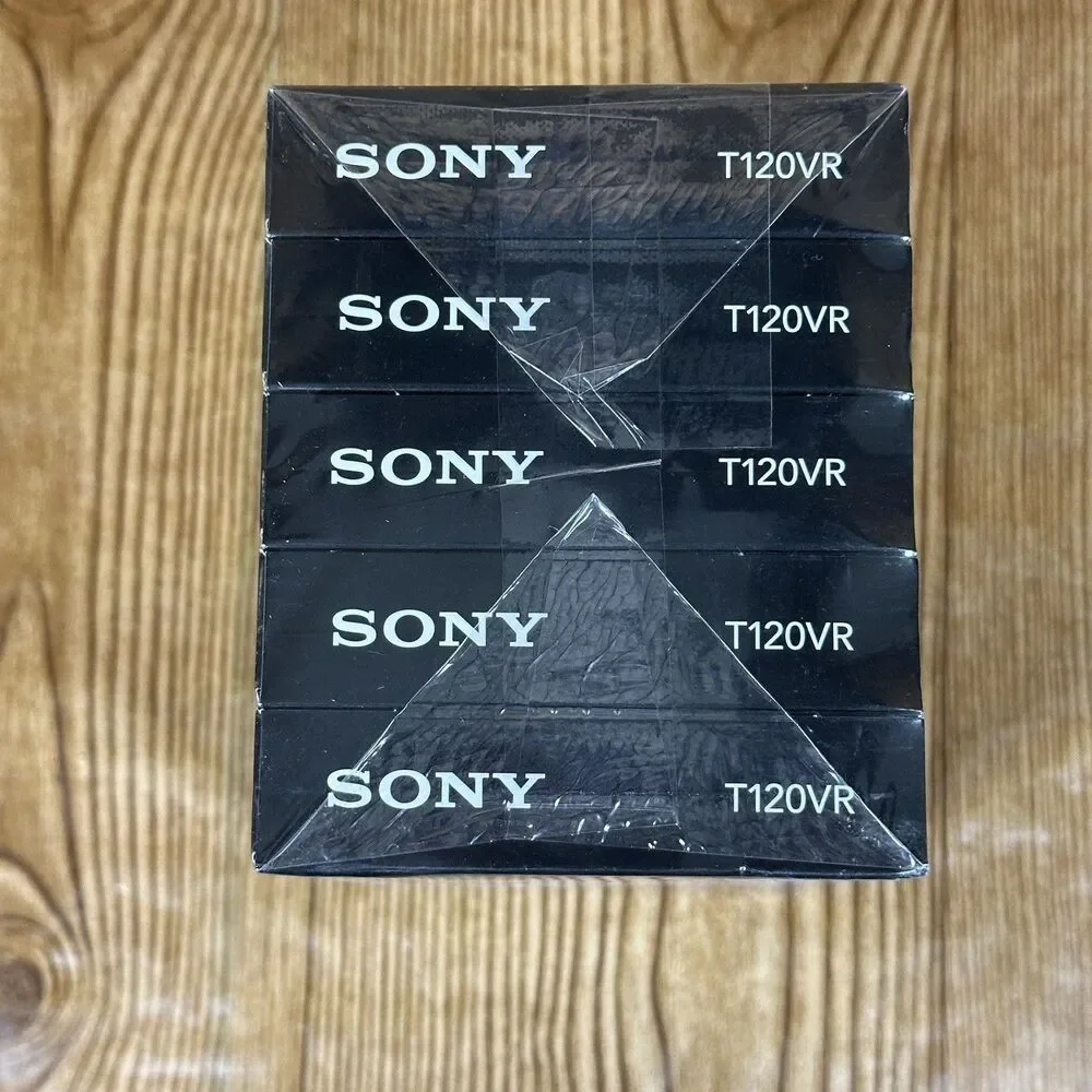 Sony Premium T-120 6‎ Hrs Blank VHS VCR Tapes  5 Pack New
